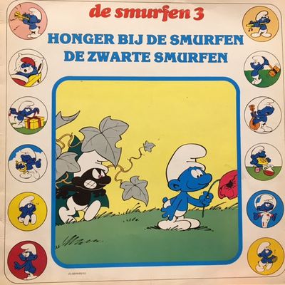 Smurfs - Honger Bij De Smurfen / De Zwarte Smurfen (LP) Vinyl LP Vinyl (VG) <br> Hoes (G+)