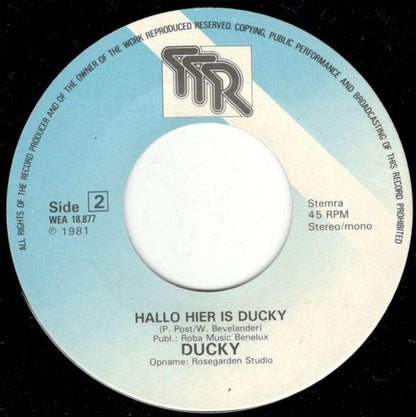 Ducky - Mother How Are You Today 16966 Vinyl Singles Vinyl Zeer Goed / Hoesje Goed "VINYLSINGLES.NL"