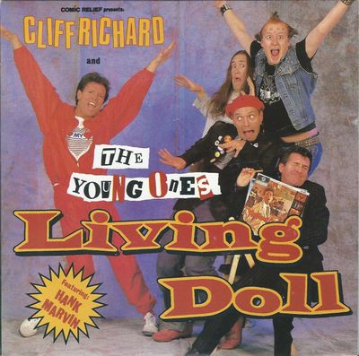 Comic Relief - Living Doll Vinyl Singles Vinyl Zeer Goed / Hoesje Goed "VINYLSINGLES.NL"
