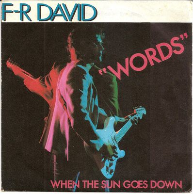 F.R. David - Words Vinyl Singles Vinyl Zeer Goed / Hoesje Goed "VINYLSINGLES.NL"