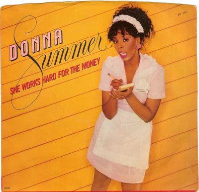 Donna Summer - She Works Hard For The Money Vinyl Singles Vinyl Zeer Goed / Hoesje Goed "VINYLSINGLES.NL"