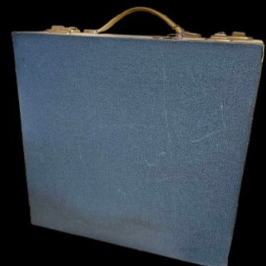 LP Koffer Blauw/Grijs Accessoires Goede Staat