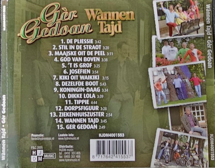 Ger Gedoan - Wannen Tajd (CD) Compact Disc Goede Staat