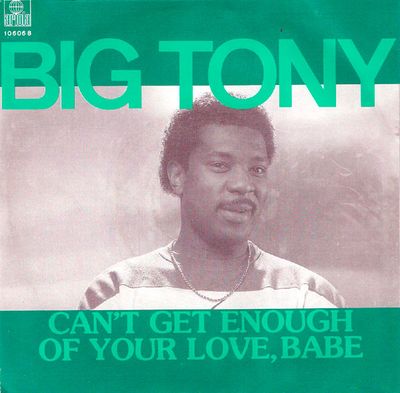 Big Tony - Can't Get Enough Of Your Love, Babe Vinyl Singles Vinyl Zeer Goed / Hoesje Goed "VINYLSINGLES.NL"