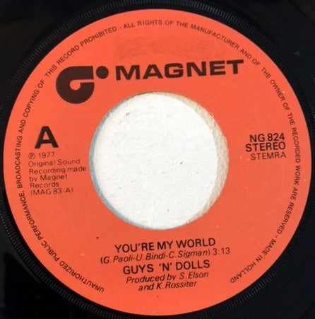 Guys 'n' Dolls - You're My World 08015 Vinyl Singles Vinyl Goed / Hoes Generic