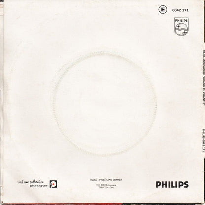 Nana Mouskouri - Quand Tu Chantes 07849 Vinyl Singles Vinyl Goed / Hoes Slecht