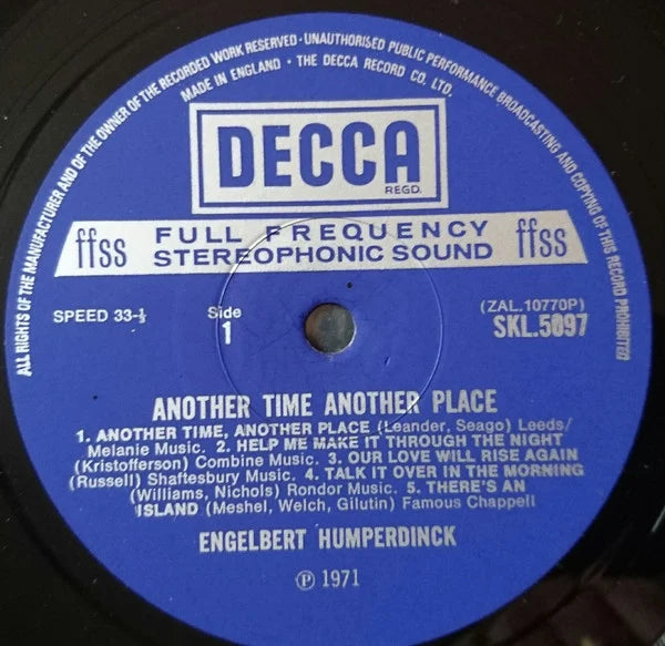 Engelbert Humperdinck – Another Time, Another Place (LP) 44583
