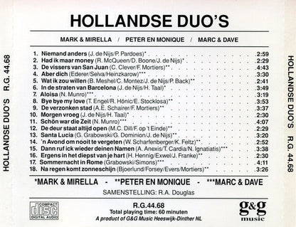 Various Artists - Hollandse Duo's (CD) 70712 Compact Disc Goede Staat