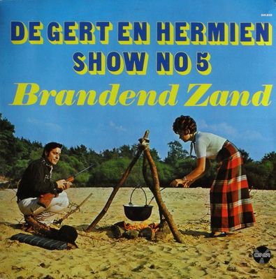 Gert & Hermien - De Gert En Hermien Show No 5 - Brandend Zand (LP) Vinyl LP Vinyl (VG) <br> Hoes (G+)