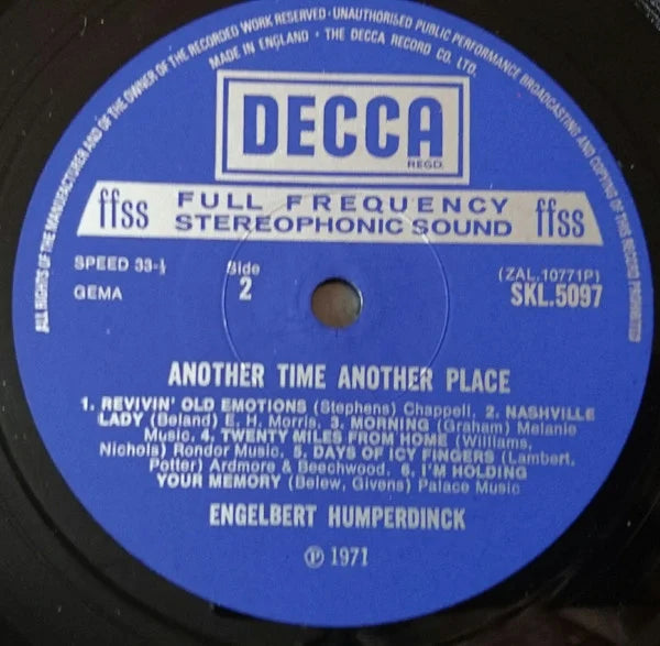 Engelbert Humperdinck – Another Time, Another Place (LP) 44583