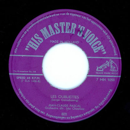 Jean-Claude Pascal - Nous Les Amoureux 07909 Vinyl Singles Vinyl Goed / Hoes Generic