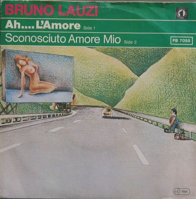 Bruno Lauzi - Ah.... L'Amore Vinyl Singles Vinyl Zeer Goed / Hoesje Goed "VINYLSINGLES.NL"