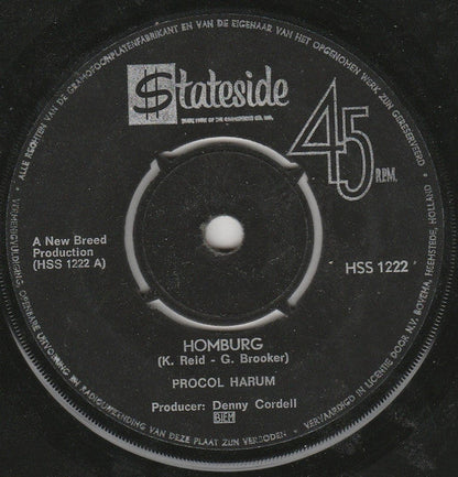 Procol Harum - Homburg 42777 vinylsingle Vinyl Goed / Hoes Generic