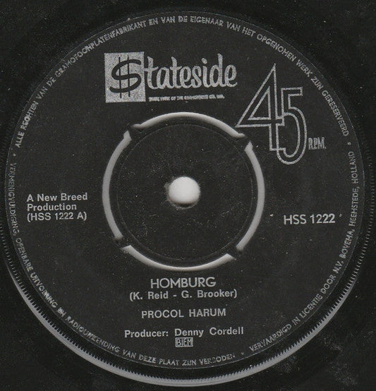 Procol Harum - Homburg 42777 vinylsingle Vinyl Goed / Hoes Generic