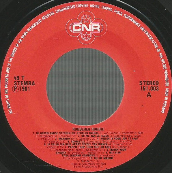 Rubberen Robbie - De Nederlandse Sterre Die Strale Overal 08500 Vinyl Singles Vinyl Goed / Hoes Generic