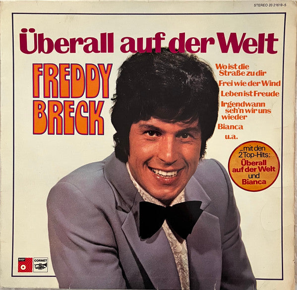 Freddy Breck - Überall Auf Der Welt (LP) Vinyl LP Vinyl (VG) <br> Hoes (G+)