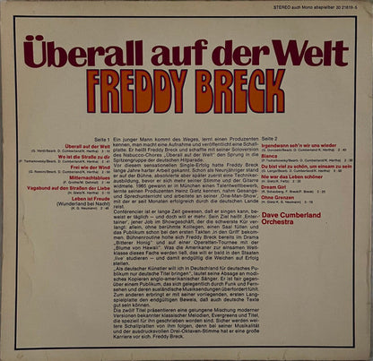 Freddy Breck - Überall Auf Der Welt (LP) Vinyl LP Vinyl (VG) <br> Hoes (G+)