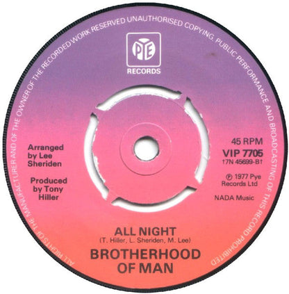 Brotherhood of Man - Angelo 41317 Vinyl Singles Vinyl Zeer Goed / Hoesje Goed "VINYLSINGLES.NL"