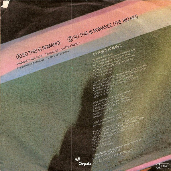 Linx - So This Is Romance 40743 Vinyl Singles Vinyl Goed / Hoes Goed