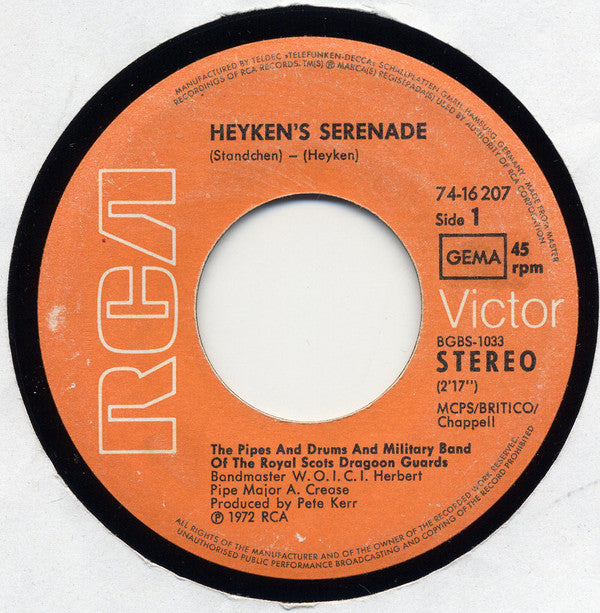 Pipes And Drums And The Military Band Of The Royal Scots Dragoon Guards - Heyken's Serenade (Ständel) 13195