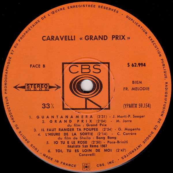 Caravelli - Grand Prix (LP) 46159 Vinyl LP JUKEBOXSINGLES.NL   