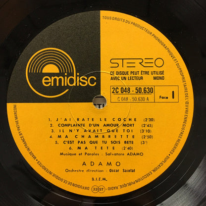 Adamo - Chansons De Mes Seize Ans (LP) 50006