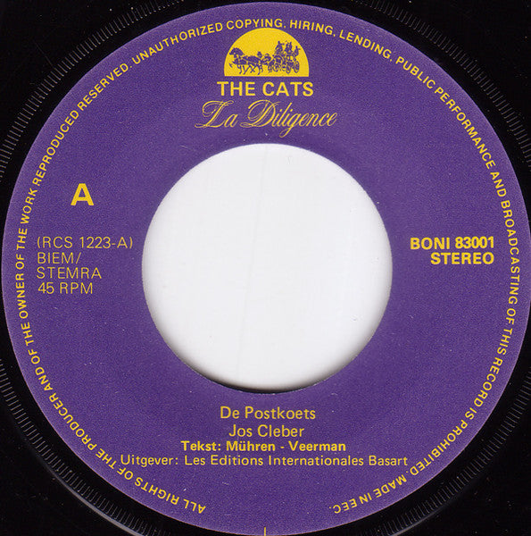 Cats - La Diligence 32138 Vinyl Singles Vinyl Zeer Goed / Hoesje Goed "VINYLSINGLES.NL"
