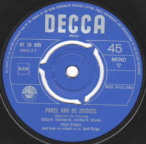 Trea Dobbs - Parel Van De Zuidzee 39785 Vinyl Singles Vinyl Goed / Hoes Generic
