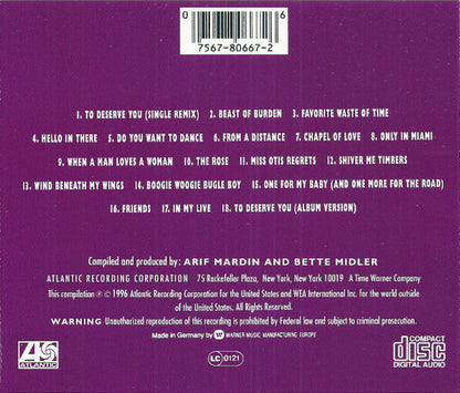 Bette Midler - Experience The Divine (Greatest Hits) (CD) 70461 Compact Disc Goede Staat