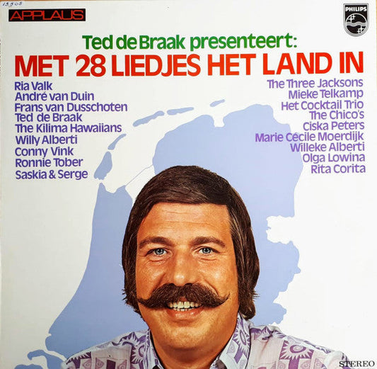 Ted de Braak - Ted de Braak Presenteert: Met 28 Liedjes Het Land In (LP) 52270 Vinyl LP Vinyl Goed / Hoes Goed