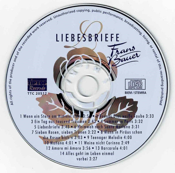 Frans Bauer - Liebesbriefe (CD) 70521 Compact Disc Goede Staat