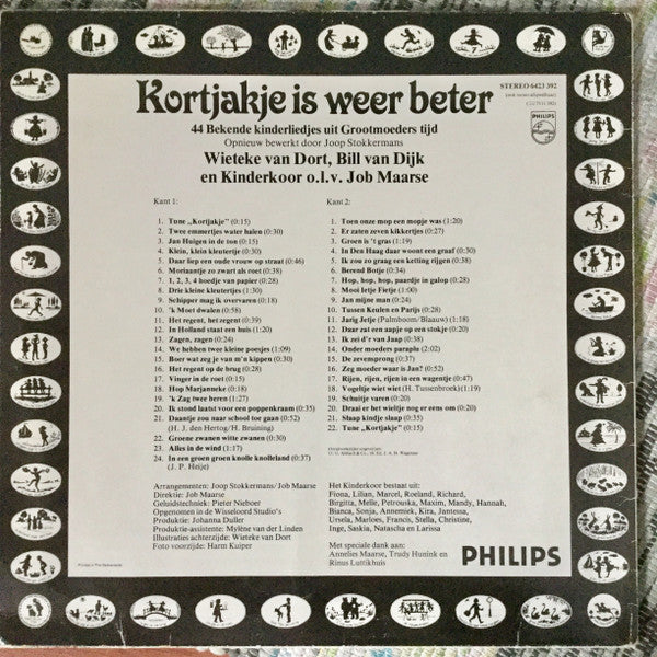 Wieteke van Dort, Bill van Dijk, Kinderkoor - Kortjakje Is Weer Beter (LP) 40556 Vinyl LP JUKEBOXSINGLES.NL   