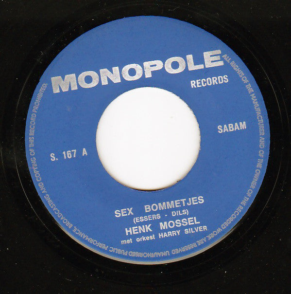 Henk Mossel - Stijve Gedachten Vinyl Singles Vinyl Zeer Goed / Hoesje Goed "VINYLSINGLES.NL"