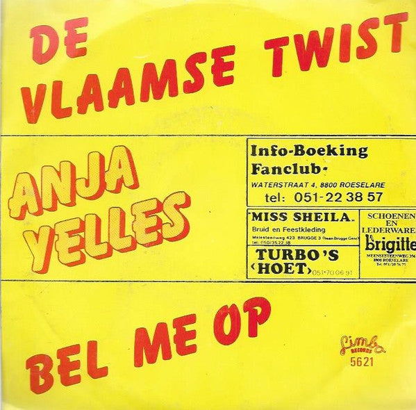 Anja Yelles - De Vlaamse Twist 17844 Vinyl Singles Vinyl Goed / Hoes Goed