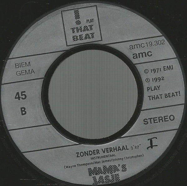 Mama's Jasje - Zonder Verhaal 30433 (B) Vinyl Singles Vinyl Goed / Hoes Redelijk