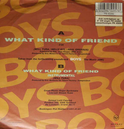 Helmut Lotti - What Kind Of Friend 31830 Vinyl Singles Vinyl Zeer Goed / Hoesje Goed "VINYLSINGLES.NL"