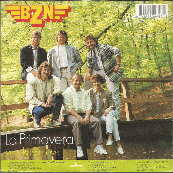 BZN - La Primavera 22117 Vinyl Singles Vinyl Zeer Goed / Hoesje Goed "VINYLSINGLES.NL"
