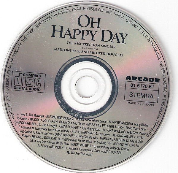 Resurrection Singers - Oh Happy Day (CD) 70889 Compact Disc Goede Staat