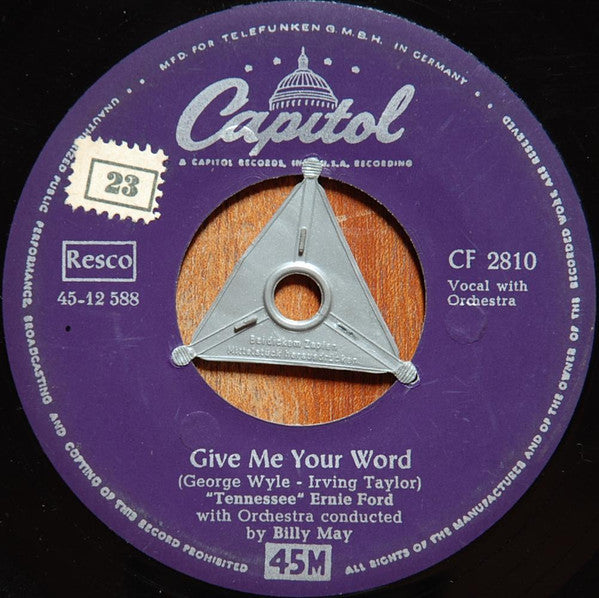 Tennessee Ernie Ford - Give Me Your Word 42379 Vinyl Singles Vinyl Goed / Hoes Generic