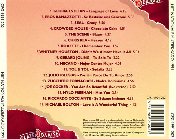 Various - Het Nationale Muziekkado 1991 (CD) 70412 Compact Disc Goede Staat