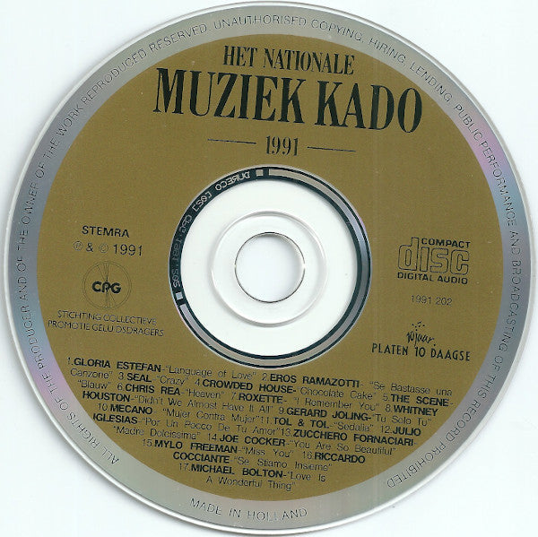 Various - Het Nationale Muziekkado 1991 (CD) 70766 Compact Disc Goede Staat