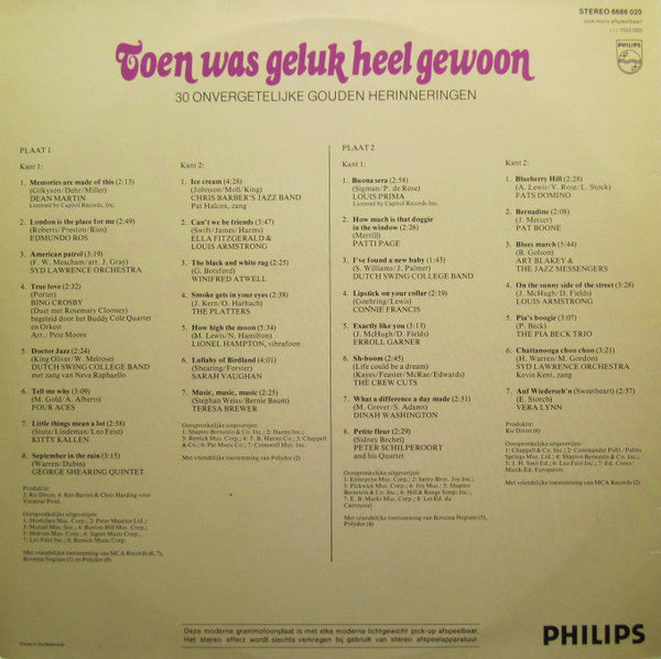 Various - Toen Was Geluk Heel Gewoon (LP) 51629 Vinyl LP Vinyl Goed / Hoes Goed