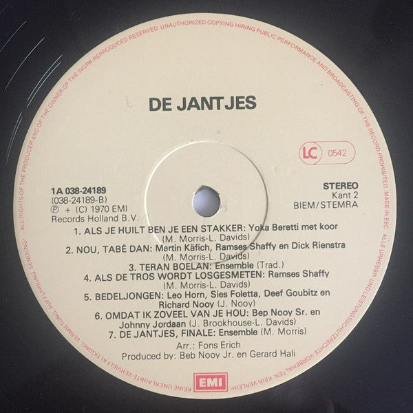 Various - De Jantjes (LP) 40589 Vinyl LP JUKEBOXSINGLES.NL   