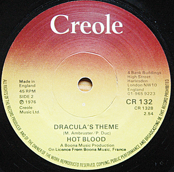 Hot Blood - Soul Dracula Vinyl Singles Vinyl Zeer Goed / Hoesje Generic "VINYLSINGLES.NL"