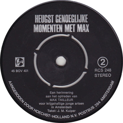 Max Van Praag - Heugst Genoeglijke Momenten 23940 Vinyl Singles Vinyl Goed / Hoes Goed