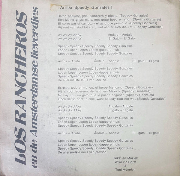 Los Rancheros &amp; De Amsterdamse Lieverdjes – Arriba Speedy Gonzales 12351