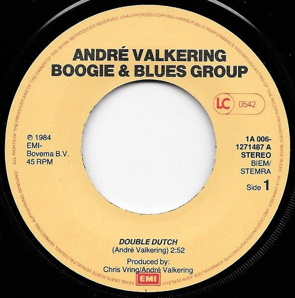 André Valkering Boogie & Blues Group - Double Dutch 42130 Vinyl Singles Vinyl Goed / Hoes Generic