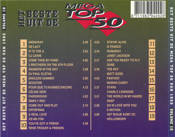 Various - Het Beste Uit De Mega Top 50 Van 1995 Volume 10 (CD) 70640 Compact Disc Goede Staat