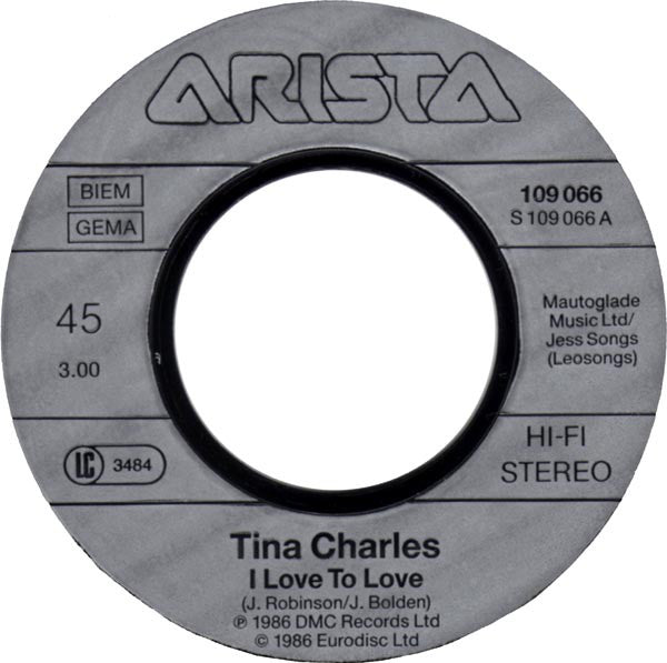 Tina Charles - I Love To Love 26441 Vinyl Singles Vinyl Goed / Hoes Goed
