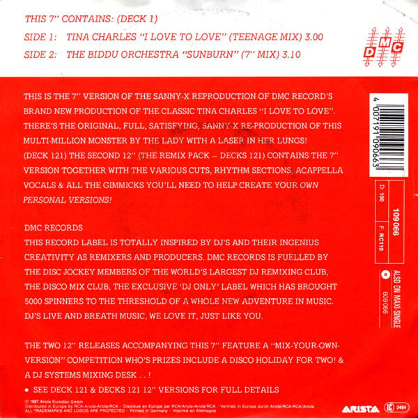 Tina Charles - I Love To Love 26441 Vinyl Singles Vinyl Goed / Hoes Goed